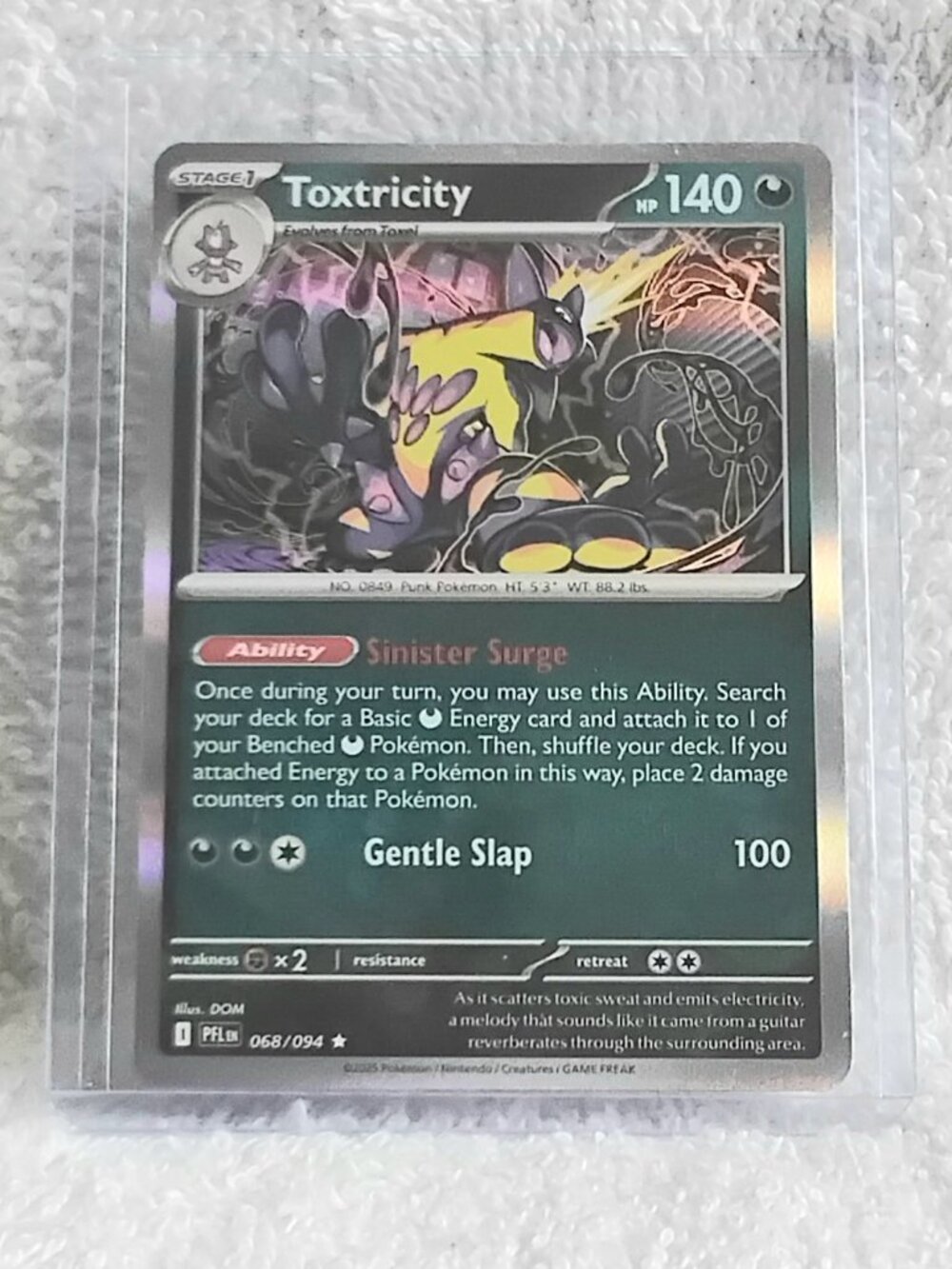 Mint 2025 Pokemon Toxtricity Rare ☆ Holo Card 068/094!!